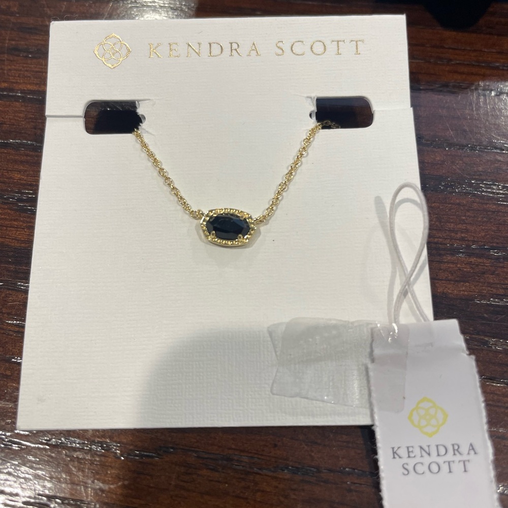 Kendra Scott Gold and Black Pendant Necklace